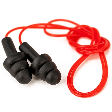 CovertX Ear Plugs, Noise Reducing Ear,Black/Red (5-Pack)